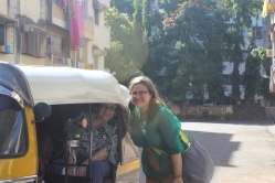 Mom and I in a rickshaw