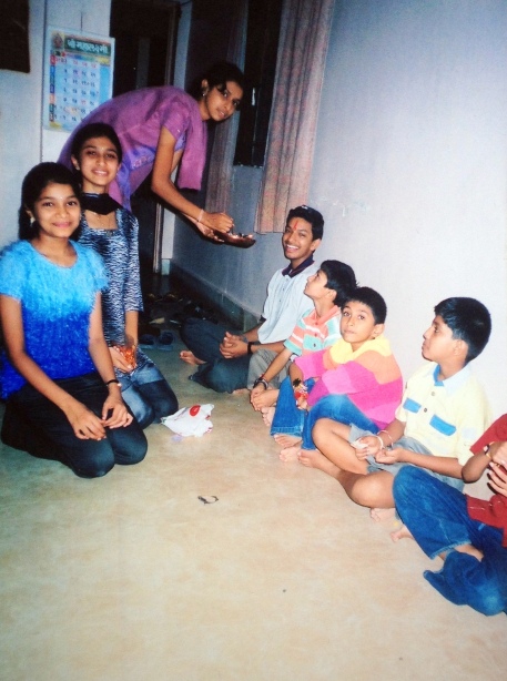 2003- Meeta, behind her Shweta, and then Sneha with all of the cousins (Yash in the purple)
