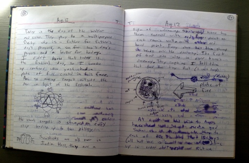 Pages from my journal in 2003